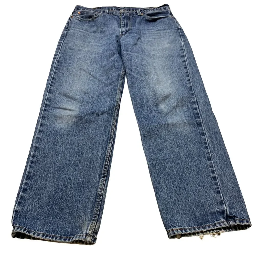 Levi's 550 Medium Wash Straight Leg Relaxed Denim Jeans Size 36 x 32